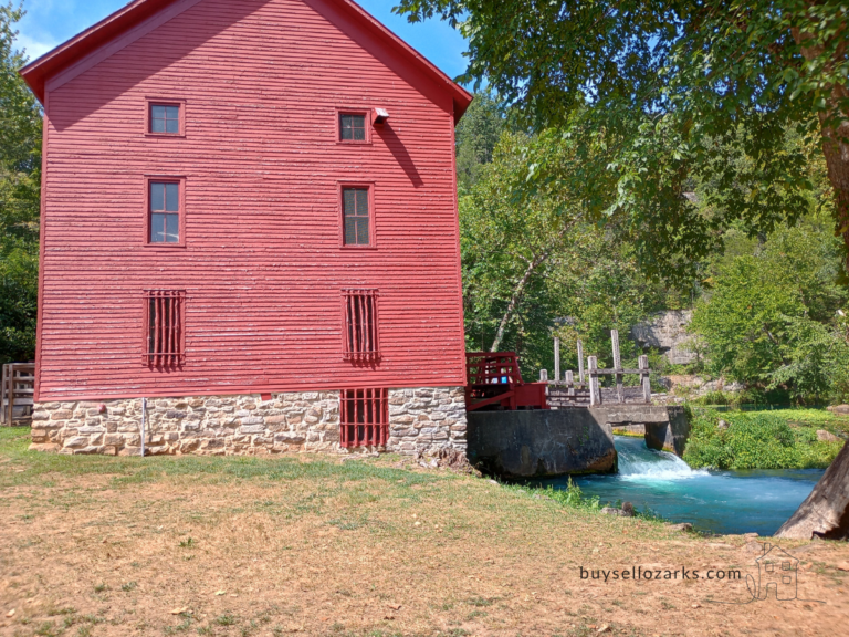 Alley Mill and its crystal-clear blue spring water in the Ozarks of southern Missouri — a glimpse of everyday life when living in the Ozarks