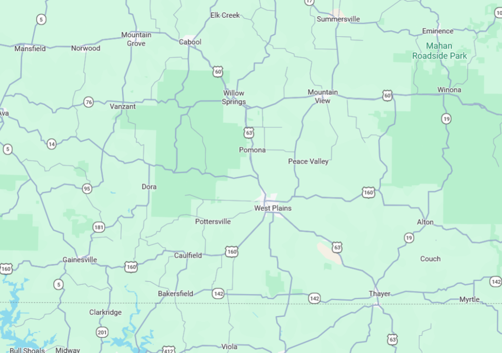 The greater West Plains area - which spans 6 counties in the rural Missouri Ozarks